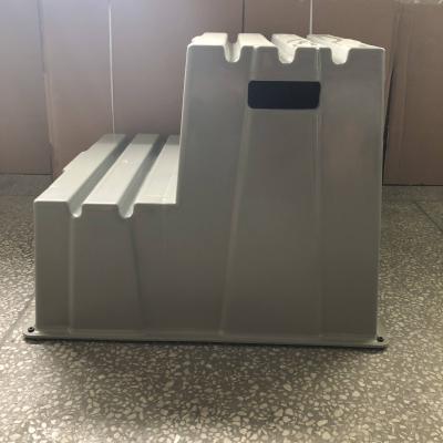 China Two Steps Grey Anti-slip Plastic Step Stool For High Place Reach for sale