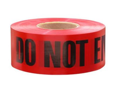 China Red Danger Do Not Enter Tape,Quarantine Tape 3” x 1000’Safety Barrier Hazard Warning Barricade Tape Non-Adhesive for for sale
