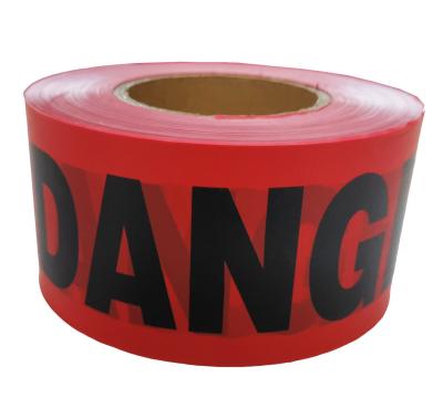 China 3 Inch X 1000 Feet Danger Barricade Caution Tape Bold Black Text For Workplace Safety for sale