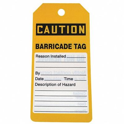 China Caution Lockout Tagout Tag By The Roll PVC Sign Legend Barricade Tag Do Not Remove for sale