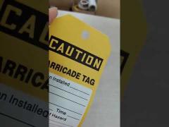 Caution Barricade Tag Do Not Remove, 6X3, Polytag, Box Of 100