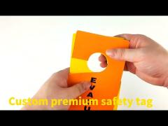 Plastic safety tag