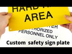 Safety sign plate