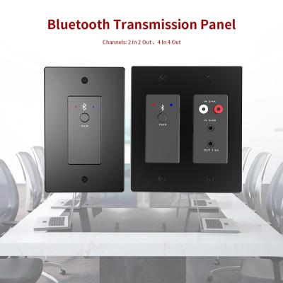China Two-Way Bluetooth Wall Plate 2CH Stereo Network Audio Interface With PoE Power Supply for sale