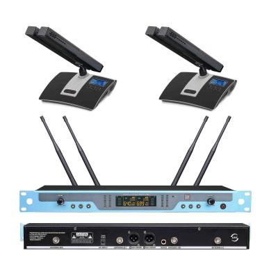 China 80Hz - 16KHz UHF Wireless Microphone System Universal Cordless Microphone Set For Broadcast for sale