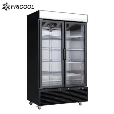 China Upright Glass Door Refrigerator 1170L for sale