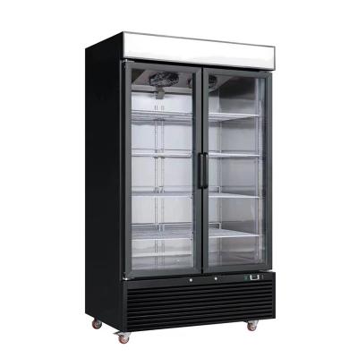 China Single Temperature 7A 2 Glass Door Freezer Merchandiser 110V 60HZ for sale