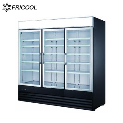 China CE ETL Single Temperature 3 Glass Door Merchandisers 280kg Freezer 280kg for sale
