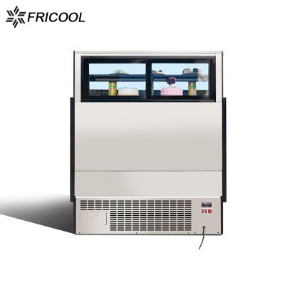 Chine réfrigérateur ouvert de marchandiseur de rideau aérien de verticale de marbre du noir 530L à vendre