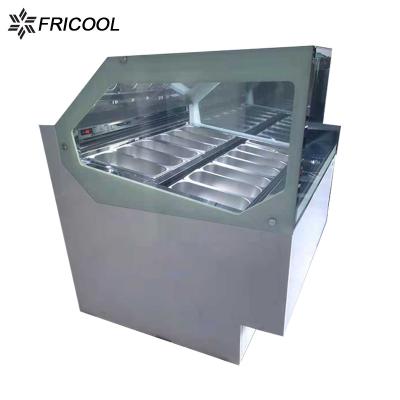 中国 R290冷却するガラス ドアの直立したアイス クリームのフリーザー450L 販売のため