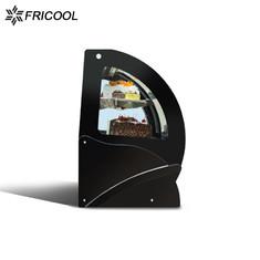 China Automatic defrost Curved Glass Refrigerated Pie Display Case 130L For Cake Shop for sale