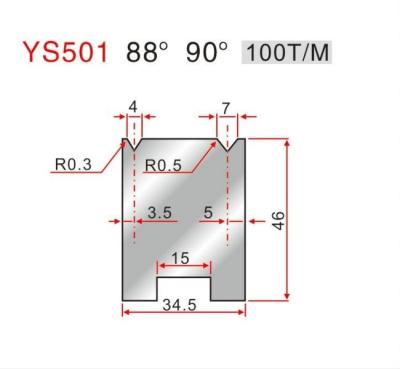 Quality YS501 CNC Press Brake 2V Die For Hydraulic Bending Machine Sheet Press Brake for sale