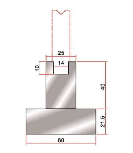 Quality YS40.14 Hydraulic Press Brake Die Holder For Cnc Bending Machines for sale