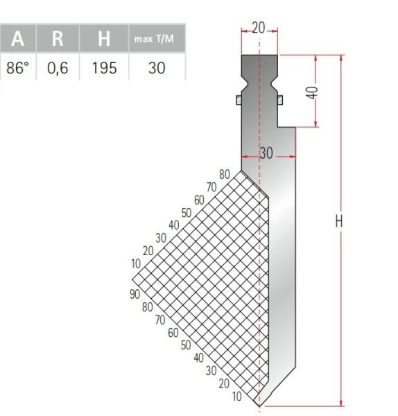 Quality 26mm Width Press Brake Punch For Sheet Metal Bending 0.02mm Precision for sale