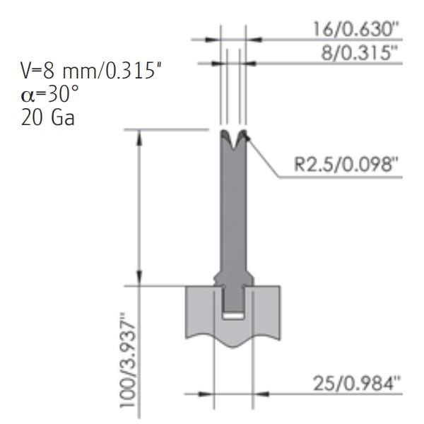 Quality Customization Press Brake V Die Bending Machine Mold Single V Die for sale