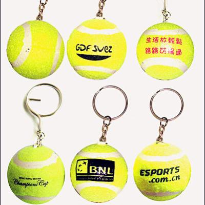 China Yellow Tennis Ball Keychain for sale