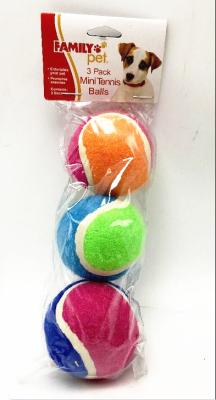 China Dog Toy Mini Tennis balls pack Small Dogs by Family Pet 3 piece set New for sale