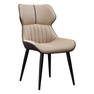China Steel Chair, dining chair with pVC leather upholstered for sale