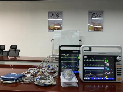 China Dispositivo portátil de monitoramento cardíaco digital de paciente 2 Temp PR HR para ambulância de UTI à venda