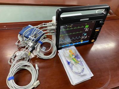 China Multiparámetro de monitor de paciente cardíaco de 12,1 pulgadas con sensor EtCO2 en venta