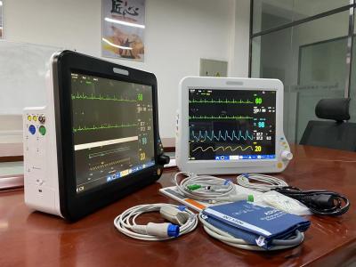 China Portable multi cardíaco del monitor paciente del parámetro de ICU con la pantalla TFT LCD de 15 pulgadas en venta