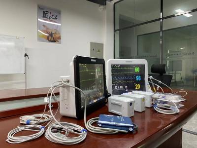 China Monitor cardíaco de UTI multiparâmetros, máquina hospitalar de sinais vitais com tela de 15