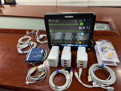 China Medical Ambulance Vital Signs Monitor Multi Language With 15 Inch Screen OEM for sale