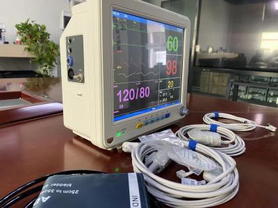 China Lightweight Hospital Patient Vital Signs Monitors With ECG SPO2 NIBP Temp Measurement Te koop