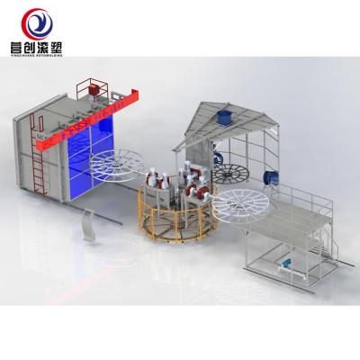 China Rotomoulding machine for Hollow PE product making_3arm 3000 zu verkaufen
