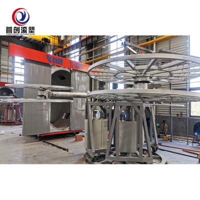 China muti-arms carrousel type rotational molding machine Water tank container rotomolding machine for sales à venda