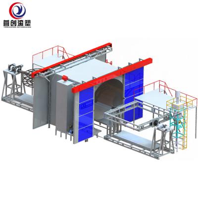 China Shuttle Rotational Molding Machine For Lining Plastic PTFE Steel Pipe for sale