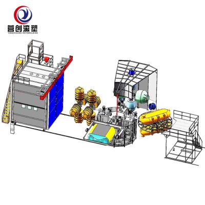 China Programmable  400kg/H Water Tank Roto Molding Machine Accumulator Die for sale