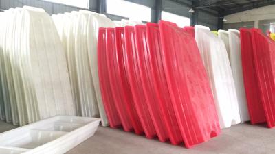 China Red White Color Rotational Moulding Products / Plastic Fishing Boats for sale