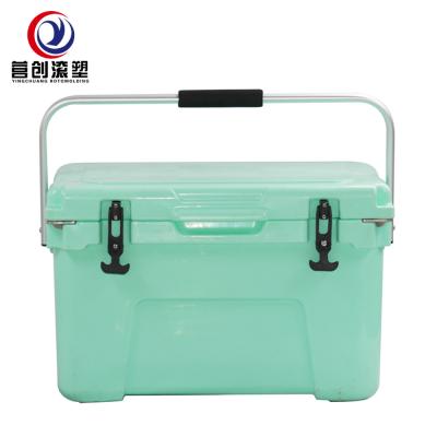 China Customized Rotomolded Cooler Box In Green UV Resistant With Handle for sale