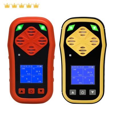 China 4 In 1 CO O2 H2S EX Portable Pump Suction 4-in-1 Gas Detector IP67 ATEX Explosion-proof Certification for sale