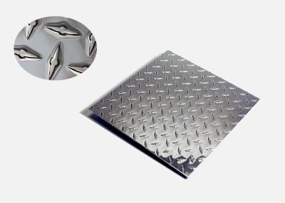 China 12 X 120 Diamond Tread Plate Aluminum , Durable Aluminium Checkered Sheet  for sale