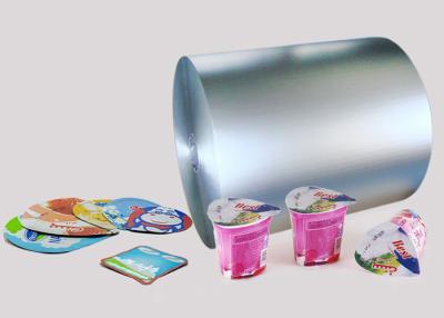 China Lacquered Aluminium Foil Lid Easy Peel Off / Food Grade Aluminum Foil Heat Seal for sale