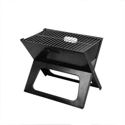 China Outdoor Camping Sheet Metal BBQ , Folding Charcoal BBQ Grill 47X25X49cm for sale