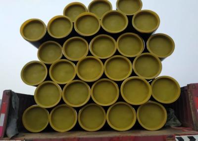 China 24inch Sch40 ERW Steel Pipe A53 Black Paint For Bridge / Marine / Dock Pile for sale