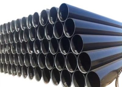 China Construcción y estructura de tubos de acero soldados con gas eléctrico y pintura negra en venta