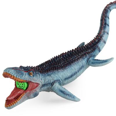 China Children cognitive Cretaceous marine dinosaur soft rubber voice simulation enlarged Canglong toy animal doll model for sale