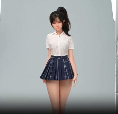 China 1/3 all silicone hair transplant alloy skeleton about 76 cm female college student figurine for sale