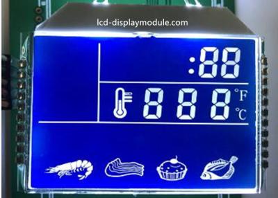 China Blauwe HTN LCD Vertoning Als achtergrond, LCD van de 7 Segmentkeuken Segmentvertoning Te koop