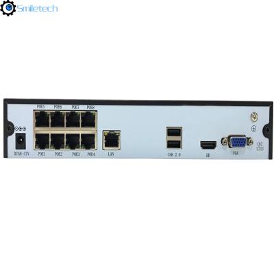 China H.265 8 ports POE 16CH 5MP 1 SATA HDD 40M incoming bandwidth intelligent NVR network surveillance system for sale