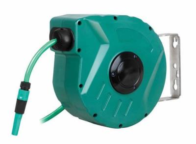 China 1/2'' Diameter and Plastic Retractable Garden water hose reel 15m bracket rewind for sale
