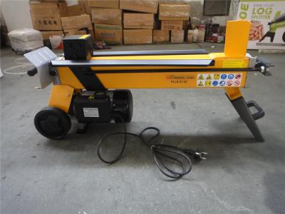 China Low Noise Electric Hydraulic Log Splitter / Yellow Industrial Wood Splitter for sale