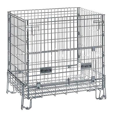 China 0.6T Pallet Storage Cages Odm Metal Roll Cage With Wheels For Logistics for sale