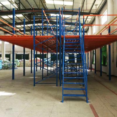 中国 SGSの鋼鉄の梁の中二階の棚4500kgの鋼鉄中二階の床構造 販売のため