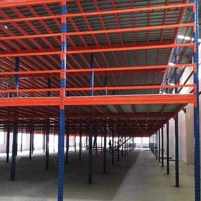 China 3-4 Multi Layer Storage Mezzanine Platforms 2.5T Steel Frame Mezzanine Rack for sale