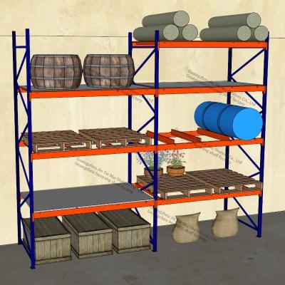 China 4 Tier CE  Factory Pallet Racking 3T Commercial Shelving Units for sale